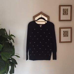 Navy blue halogen cashmere sweater